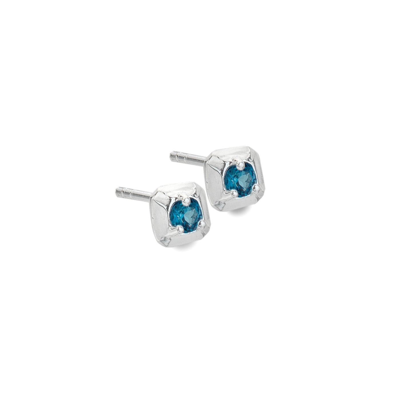 Seaside Blue Topaz Studs
